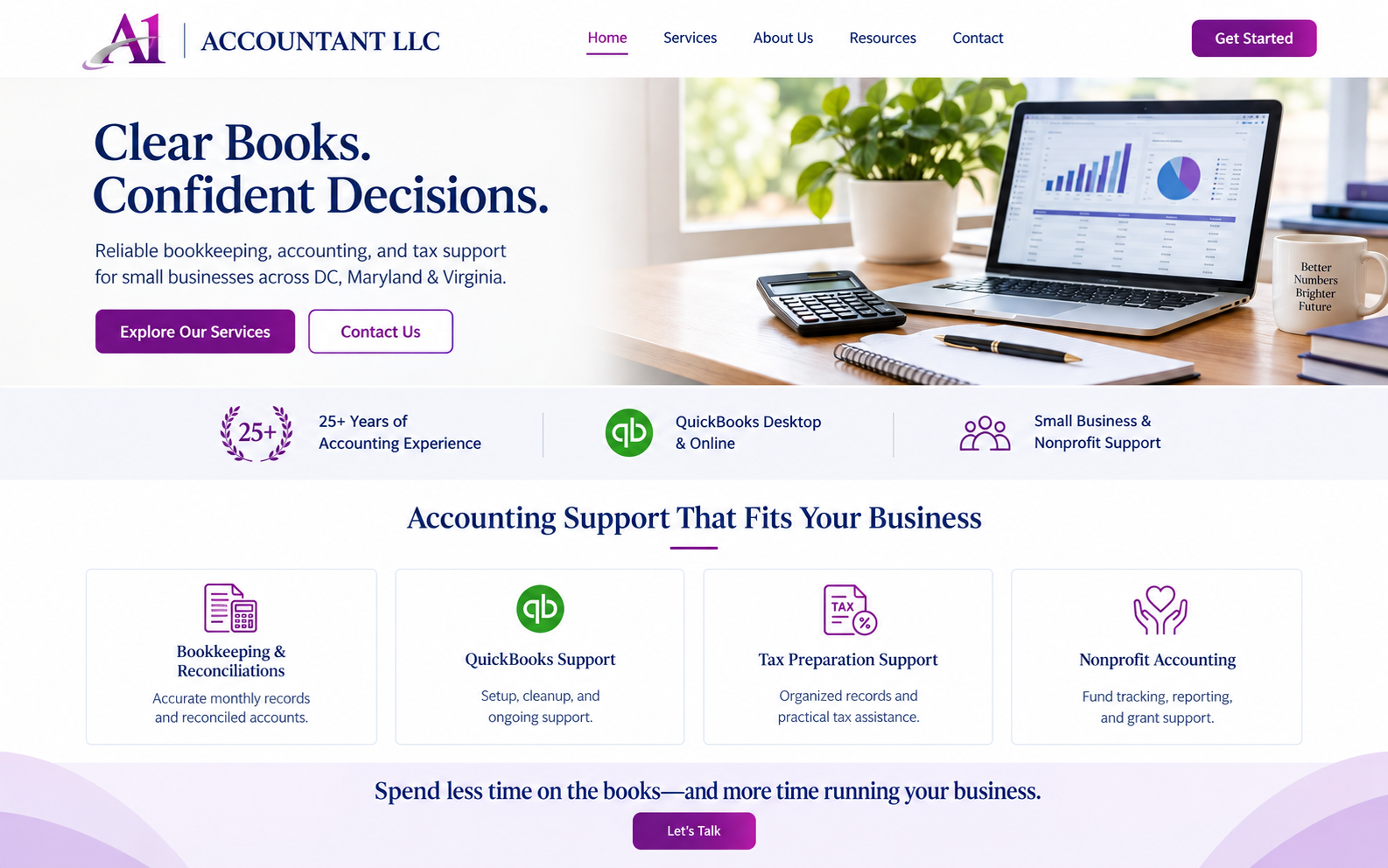 professional accounting firm homepage